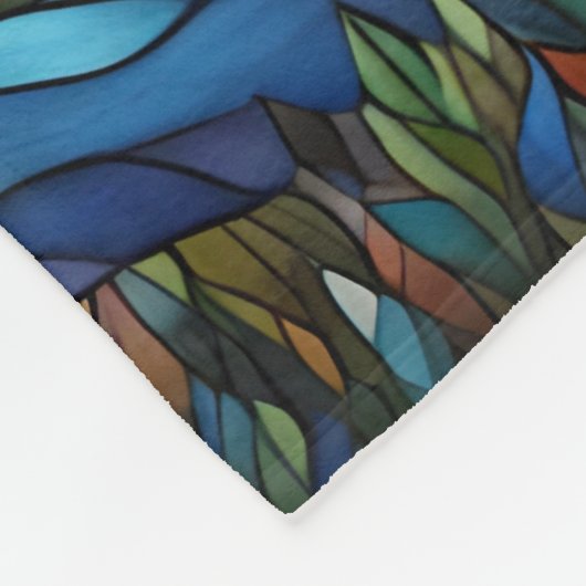 Farbenfrohe Tornado Kunstgalerie Fleecedecke (Ecke)