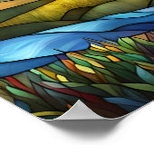 Farbenfrohe Tornado Kunstgalerie Poster (Ecke)