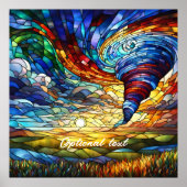 Farbenfrohe Tornado Kunstgalerie Poster (Vorne)