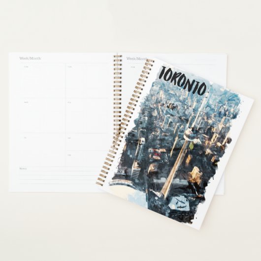 Farbenfrohe Toronto City Silhouette Planer (Anzeige)