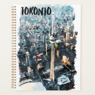 Farbenfrohe Toronto City Silhouette Planer