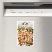 Farbenfrohe Toskana Italien Magnet (In Situ (Geschirrspüler))