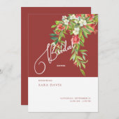 Farbenfrohe Toskanische Brautdusche Einladung (Vorne/Hinten)