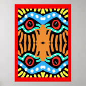 Farbenfrohe Totem des Abstrakten Adlers eines mode Poster (Vorne)