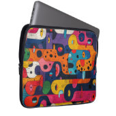 Farbenfrohe Totems Bath Mat Laptopschutzhülle (Vorne Rechts)