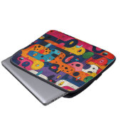 Farbenfrohe Totems Bath Mat Laptopschutzhülle (Vorne Knopf)