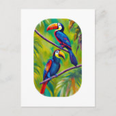 Farbenfrohe Toucan Bird Art Postkarte (Vorderseite)