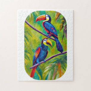 Farbenfrohe Toucan Bird Art Puzzle