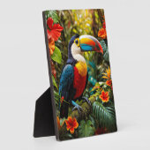 Farbenfrohe Toucan Bird Fotoplatte (Seite)