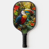 Farbenfrohe Toucan Bird Pickleball Schläger (Vorderseite)