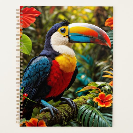 Farbenfrohe Toucan Bird Planer (Vorderseite)