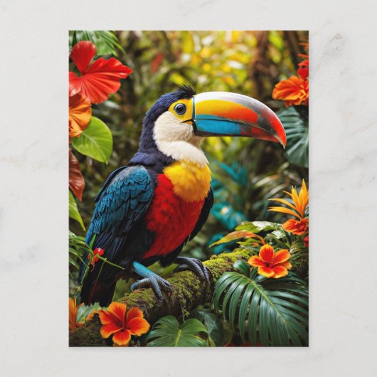 Farbenfrohe Toucan Bird Postkarte (Vorderseite)