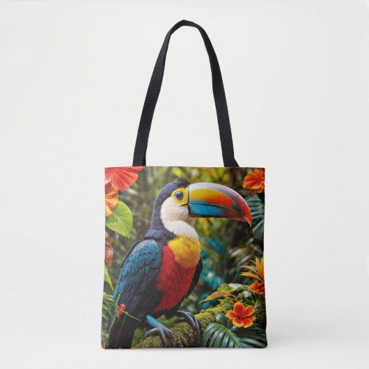 Farbenfrohe Toucan Bird Tasche (Vorderseite)