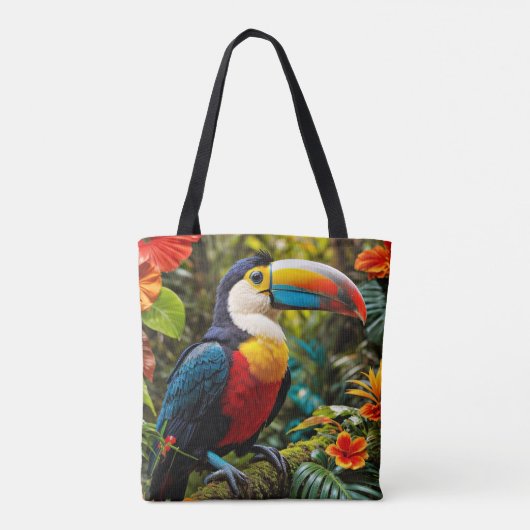 Farbenfrohe Toucan Bird Tasche (Rückseite)
