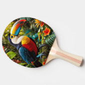 Farbenfrohe Toucan Bird Tischtennis Schläger (Seitenansicht)