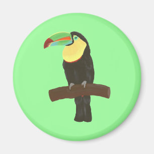 Farbenfrohe Toucan-Malerei von CherylsArt Magnet