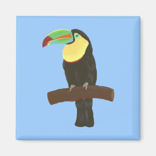 Farbenfrohe Toucan-Malerei von CherylsArt Magnet