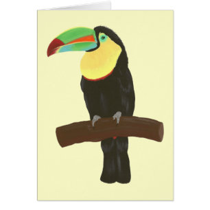 Farbenfrohe Toucan-Malkarten