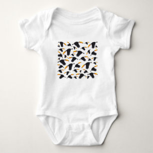 Farbenfrohe Toucan Tropical Bird Muster Baby Strampler