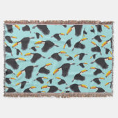 Farbenfrohe Toucan Tropical Bird Muster Decke (Vorderseite)