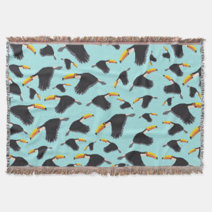 Farbenfrohe Toucan Tropical Bird Muster Decke