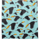 Farbenfrohe Toucan Tropical Bird Muster Duschvorhang (Vorderseite)