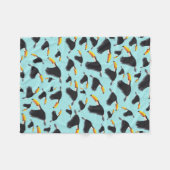 Farbenfrohe Toucan Tropical Bird Muster Fleecedecke (Vorderseite (Horizontal))