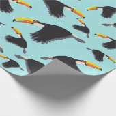 Farbenfrohe Toucan Tropical Bird Muster Geschenkpapier (Ecke)