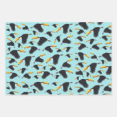 Farbenfrohe Toucan Tropical Bird Muster Geschenkpapier Set (Vorderseite 2)