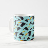 Farbenfrohe Toucan Tropical Bird Muster Kaffeetasse (Vorderseite Links)