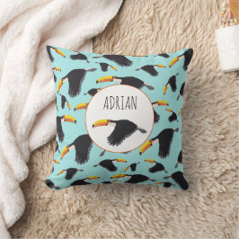 Farbenfrohe Toucan Tropical Bird Muster Kissen