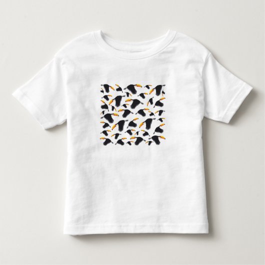 Farbenfrohe Toucan Tropical Bird Muster Kleinkind T-shirt (Vorderseite)