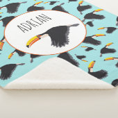 Farbenfrohe Toucan Tropical Bird Muster Sherpadecke (3/4)