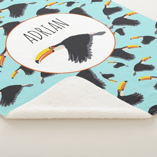 Farbenfrohe Toucan Tropical Bird Muster Sherpadecke (3/4)
