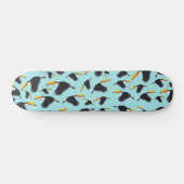 Farbenfrohe Toucan Tropical Bird Muster Skateboard (Horizontal)