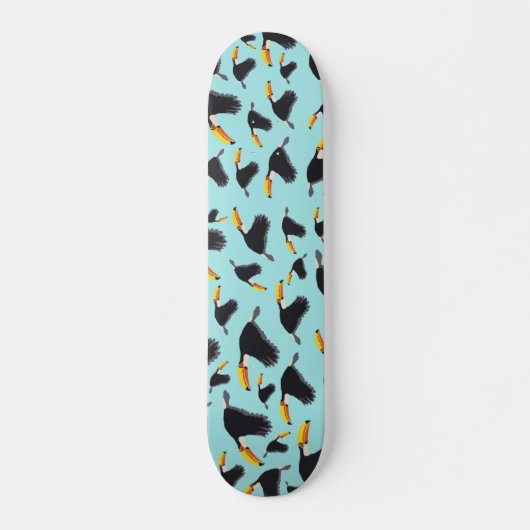 Farbenfrohe Toucan Tropical Bird Muster Skateboard (Vorne)