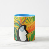 Farbenfrohe Toucan Tropical Dschungel Keramik Tass Tasse (Zentrum)