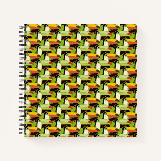 Farbenfrohe Toucans Notizblock (Vorderseite)