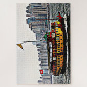 Farbenfrohe Touristenboot Victoria Hafen Hong Kong Puzzle (Vertikal)
