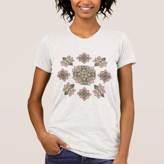 Farbenfrohe Tracera Muster T - Shirt (Vorderseite)