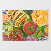 Farbenfrohe, traditionelle mexikanische Geschirr Fensteraufkleber (Blatt)