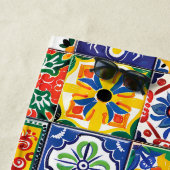 Farbenfrohe traditionelle mexikanische Talavera Ti Strandtuch (Beispiel)