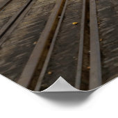 Farbenfrohe traditionelle Straßenbahn Lissabon Por Poster (Ecke)