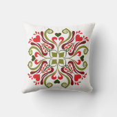 Farbenfrohe traditionelle ungarische Blumenmotive Kissen (Rückseite)