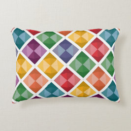 Farbenfrohe Tragetaschen des Diamantmusters Vibran Dekokissen