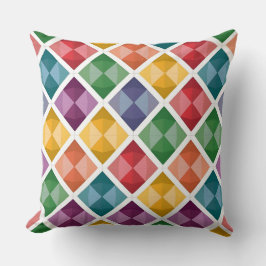 Farbenfrohe Tragetaschen des Diamantmusters Vibran Kissen