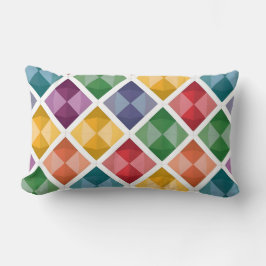 Farbenfrohe Tragetaschen des Diamantmusters Vibran Lendenkissen