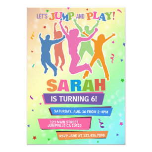 Trampolin Einladungen Zazzle De