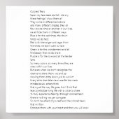 Farbenfrohe Tränengedicht Poster (Vorne)