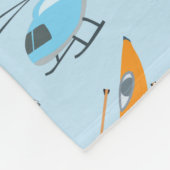 Farbenfrohe Transportmittel & Fahrzeuge Kindermust Fleecedecke (Ecke)